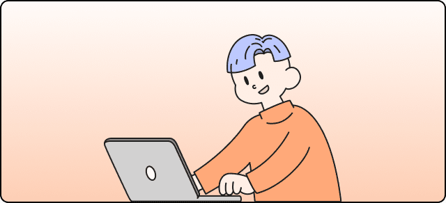 An illustration of a person writing freely on their laptop, using Engram.